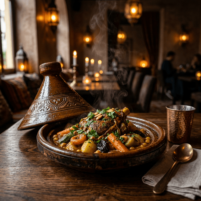 Tajine de poulet aux légumes — Les Délices d'Amal, restaurant marocain à Nice