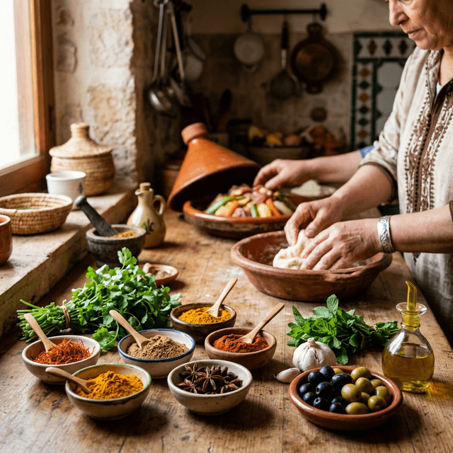 Cuisine marocaine authentique faite maison avec produits frais — Les Délices d'Amal, restaurant halal Nice